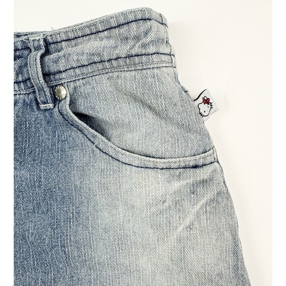 Vintage Hello Kitty Sanrio Denim Skirt Vest Two Piece Girls Outfit Y2K Medium - Picture 9 of 14